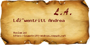 Löwentritt Andrea névjegykártya